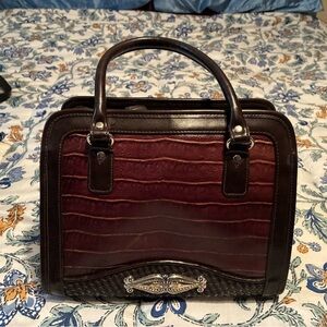 Marlo Chic Brown Handbag with Silver Accent